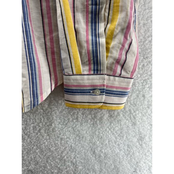LRL Ralph Lauren Mens Button Front Shirt Multicolor Striped Long Sleeve L - Picture 6 of 8